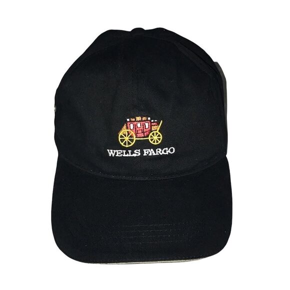Wells Fargo Wagon Logo Black Baseball Hat - Picture 1 of 11